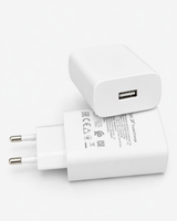 120W Fast Charging Adapter for Android Devices - White 2-Pin Charger