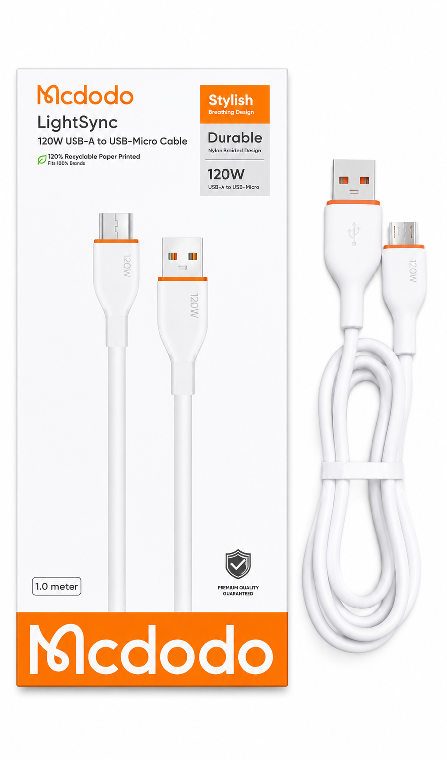 Mcdodo LightSync 120W USB-A to Micro USB Cable