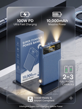 Azadi Sale Live Now! 10,000mAh Intelligent Super Fast Charging Power Bank | Travel-Ready